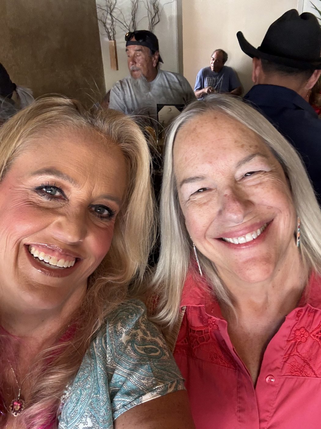 Elise Brentnall and a supporter at the campaign launch party